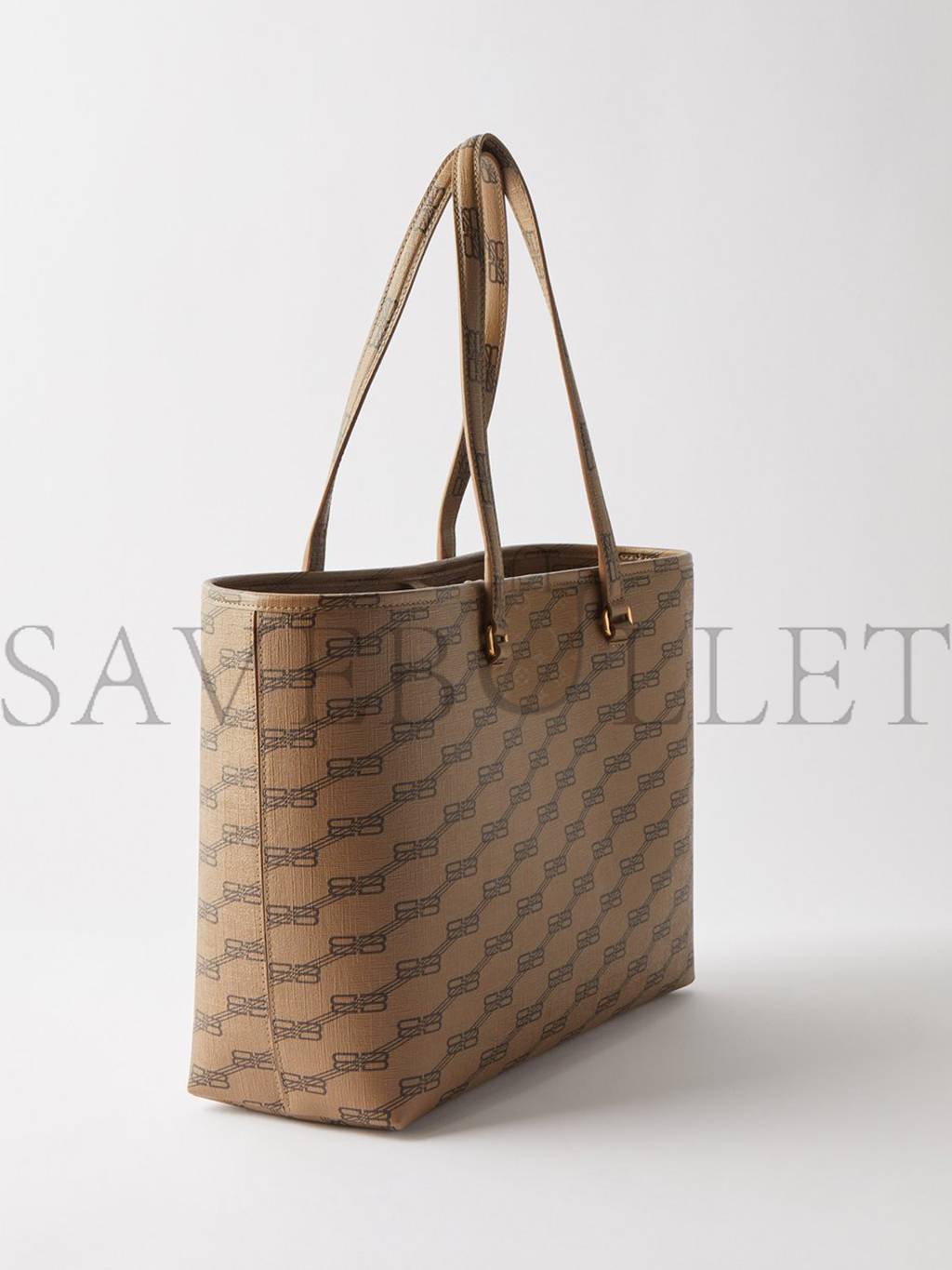 Ba*len*cia*ga beige signature bb-print coated-canvas tote bag  matchesfashion us (40*26*14cm)