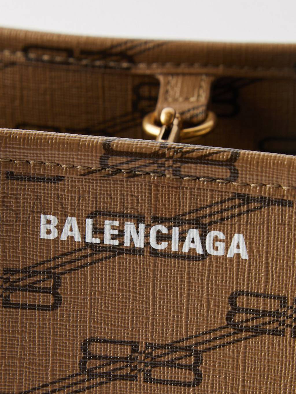 Ba*len*cia*ga beige signature bb-print coated-canvas tote bag  matchesfashion us (40*26*14cm)