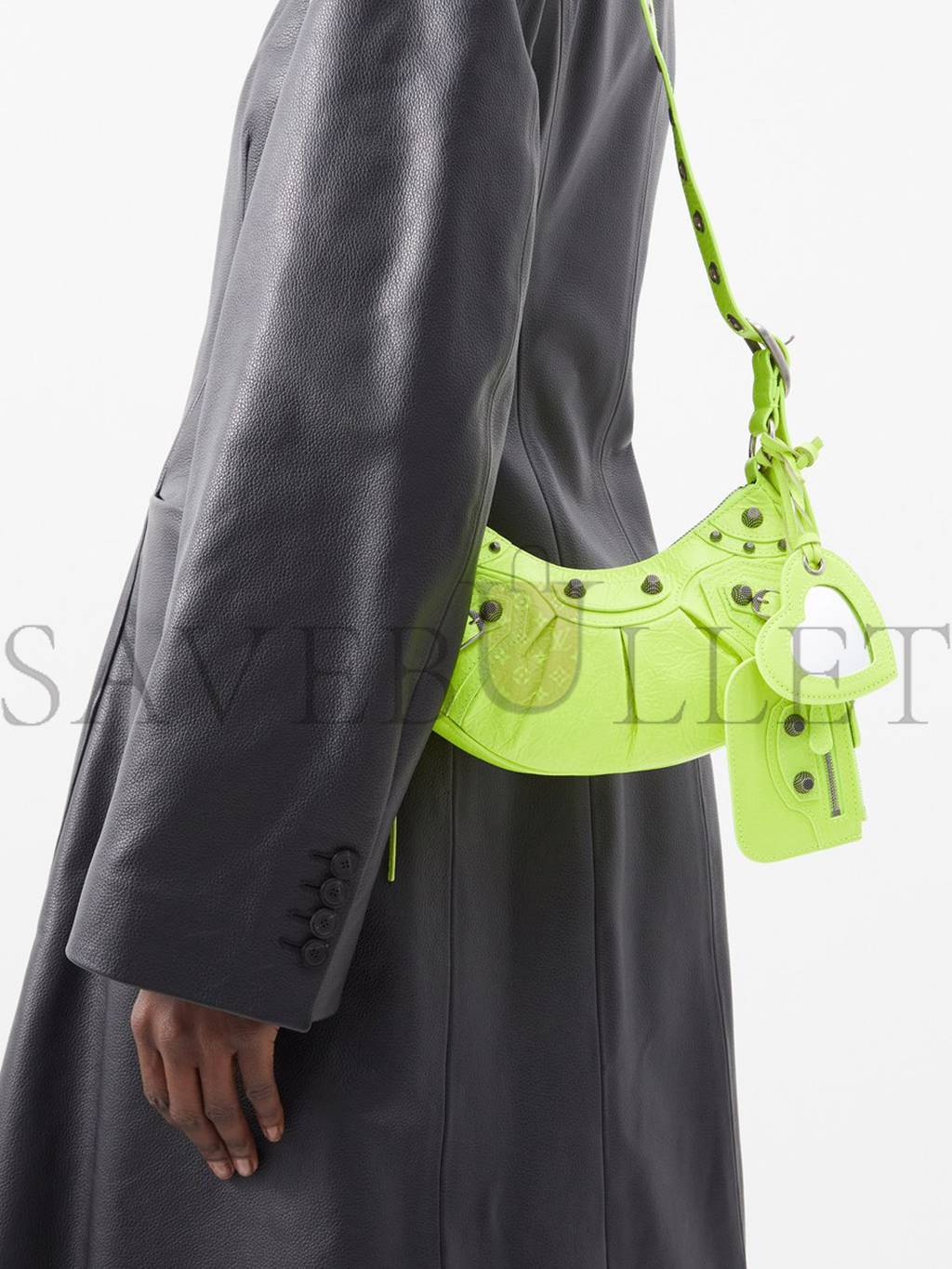 Ba*len*cia*ga green le cagole xs leather shoulder bag matchesfashion us (25.6*11.4*7.3cm)