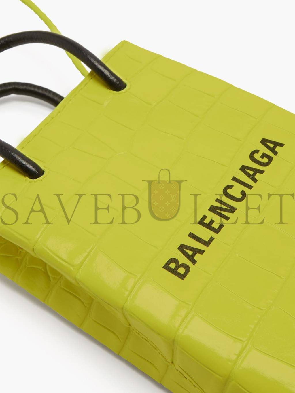 Ba*len*cia*ga yellow shopping mini croc-efffect leather cross-body bag  matchesfashion us (18*12.4*4.8cm)
