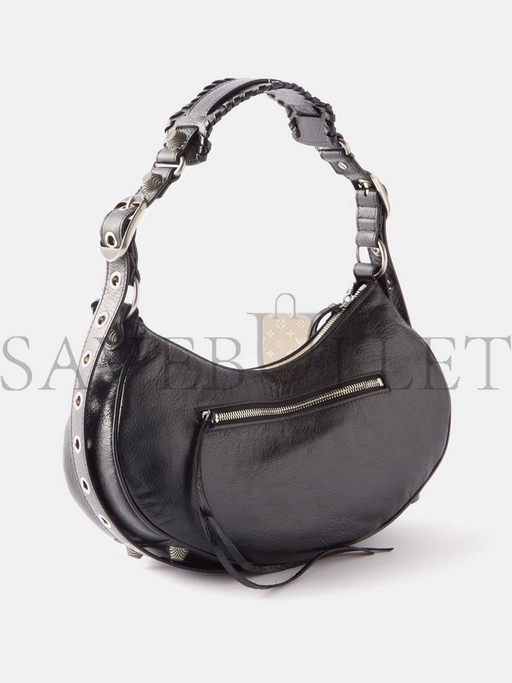 Ba*len*cia*ga black cagole s leather shoulder bag  matchesfashion us (33*14.7*7.8cm)