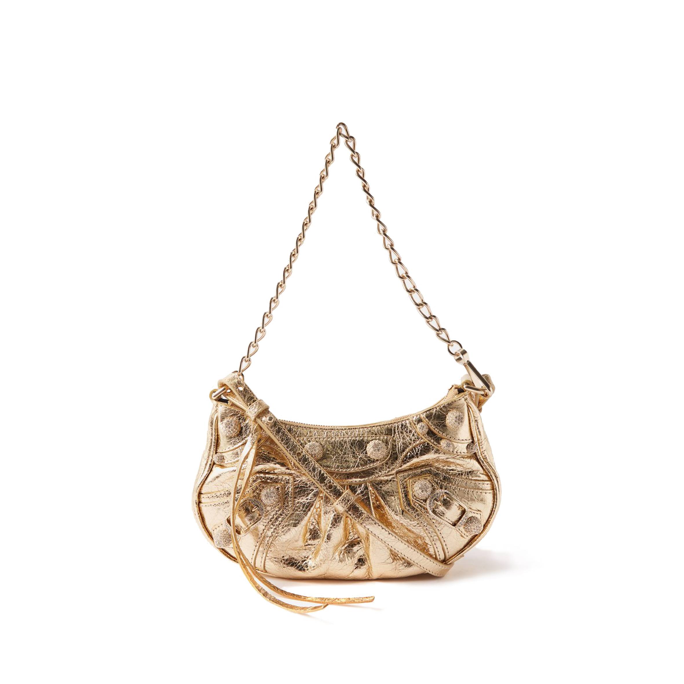 Ba*len*cia*ga gold le cagole studded leather shoulder bag matchesfashion us (22*11.7*5.2cm)