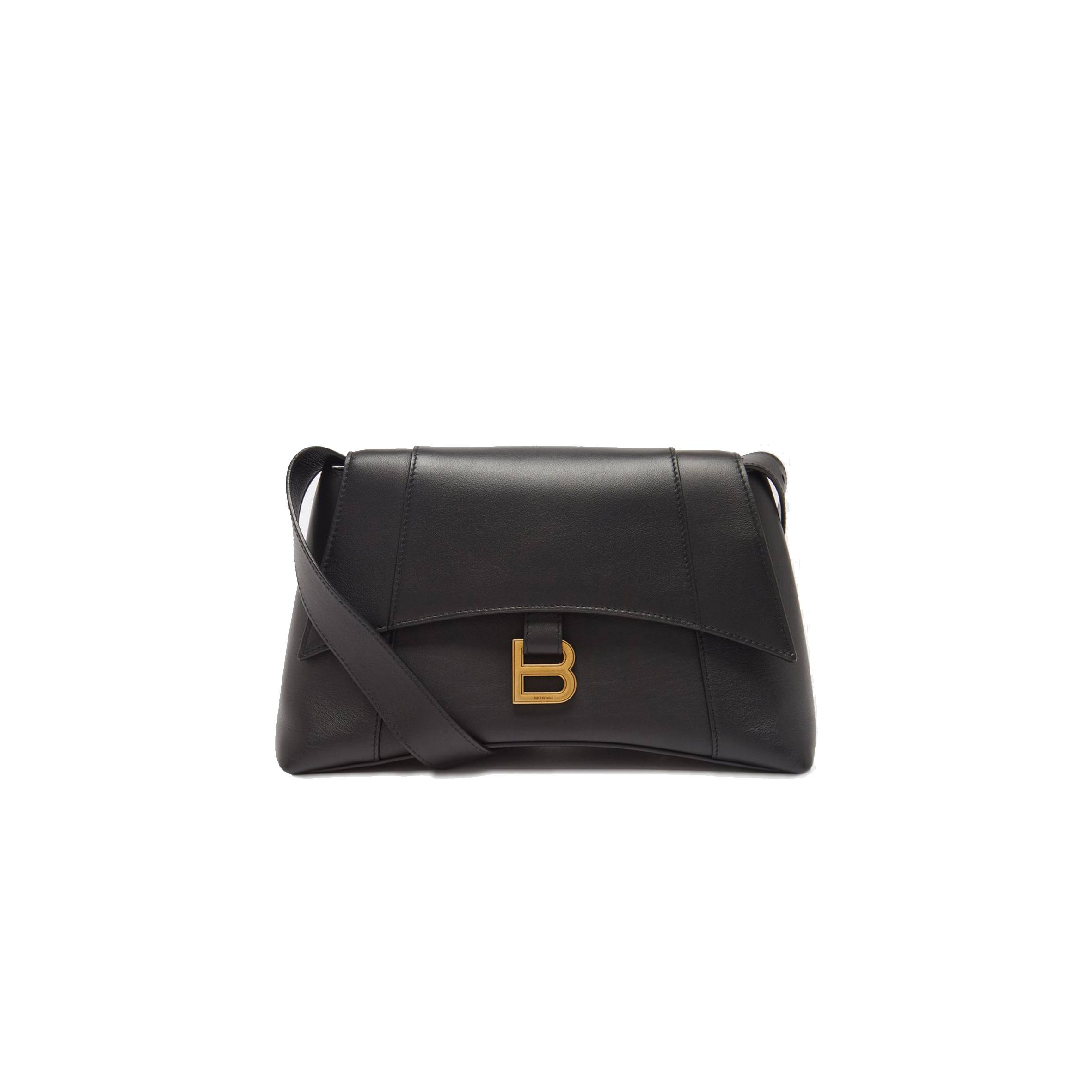 Ba*len*cia*ga black downtown s leather bag  matchesfashion us (29.2*19.3*10.6cm)