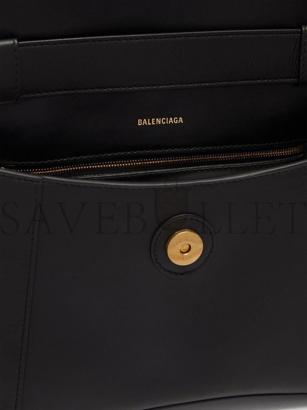 Ba*len*cia*ga black downtown s leather bag  matchesfashion us (29.2*19.3*10.6cm)