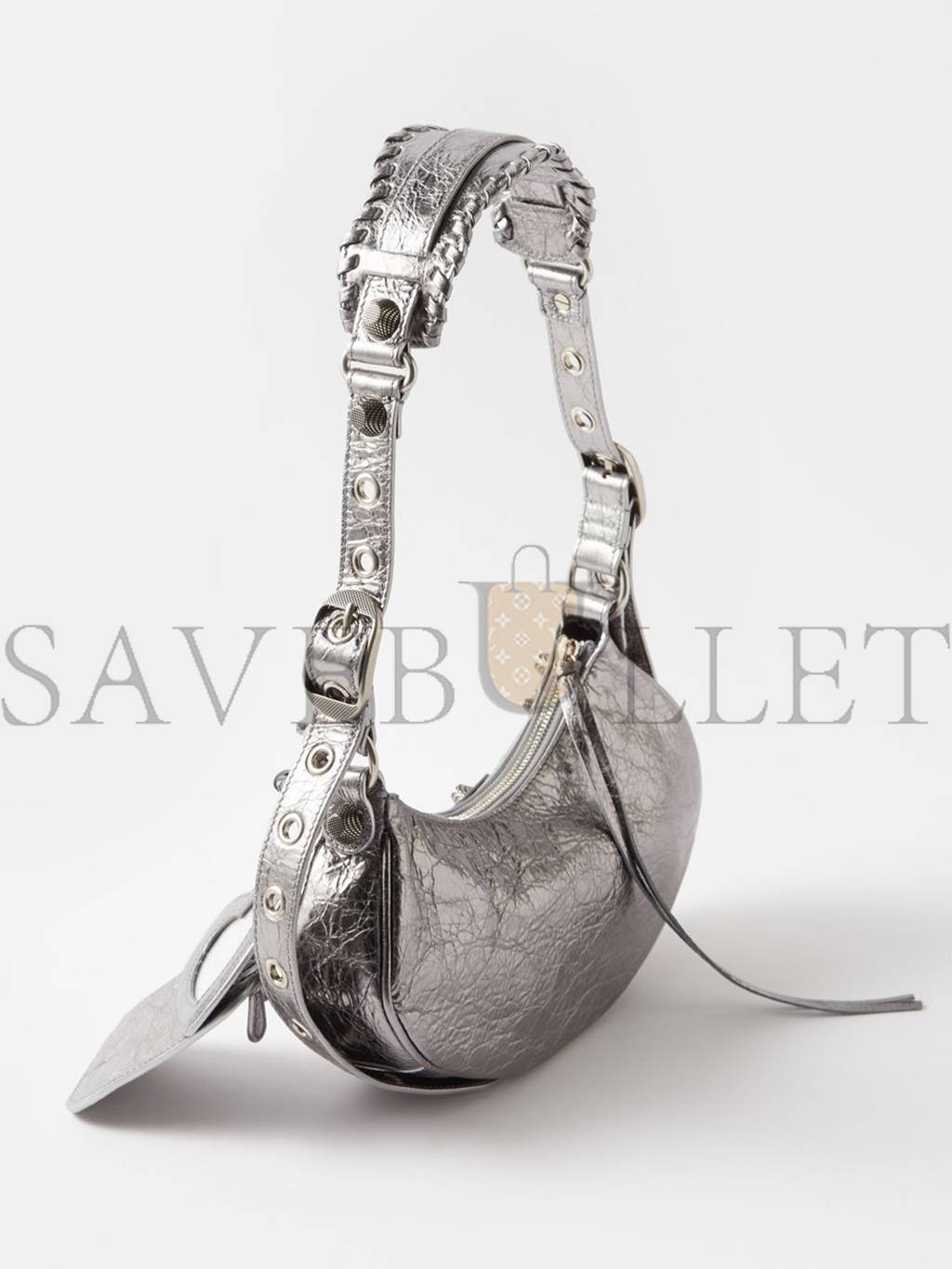 Ba*len*cia*ga silver le cagole xs leather shoulder bag  matchesfashion us (26.5*11.4*7.3cm)