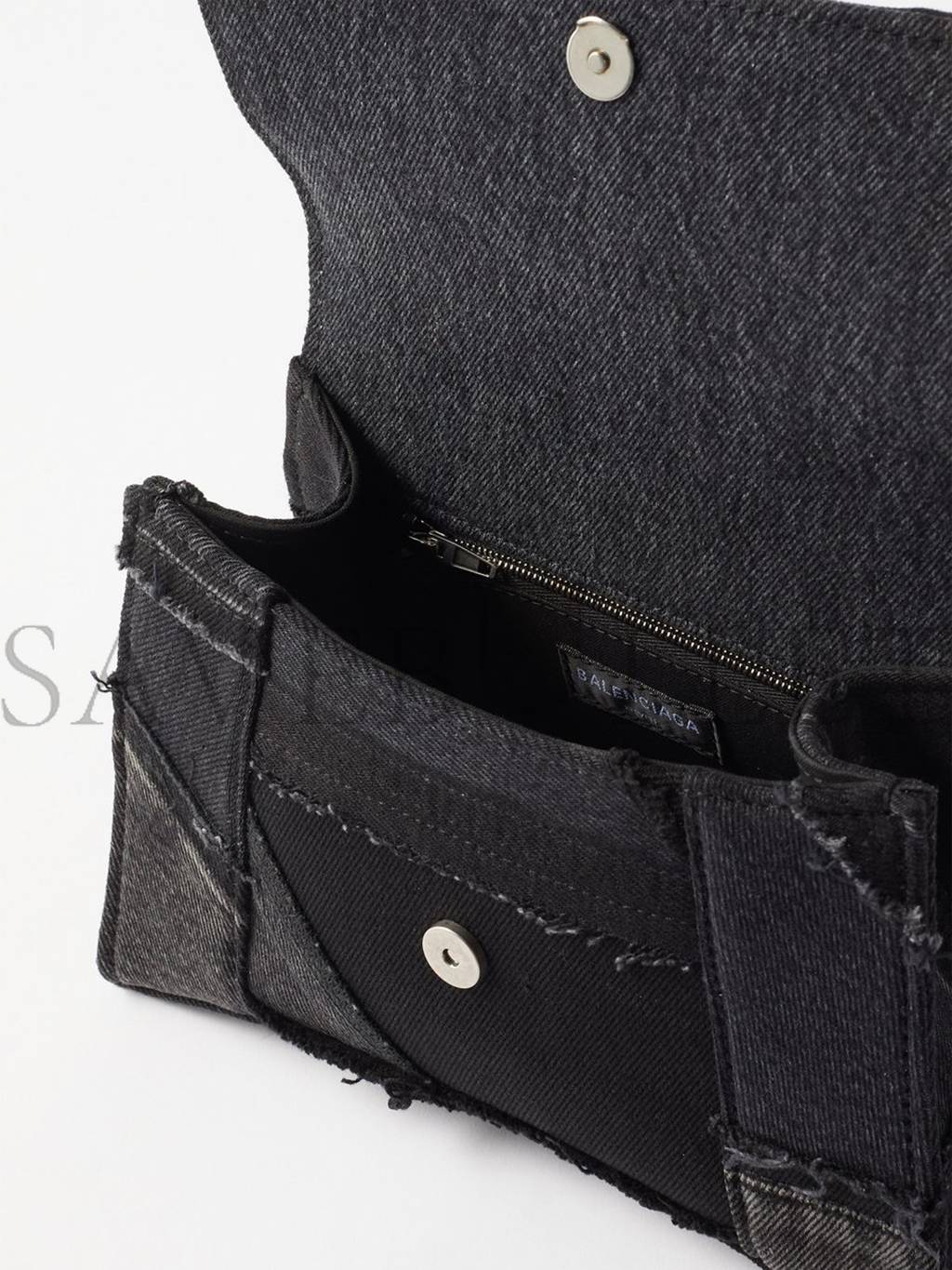 Ba*len*cia*ga blue hourglass s embellished denim bag  matchesfashion us (22.8*16.5*20cm)