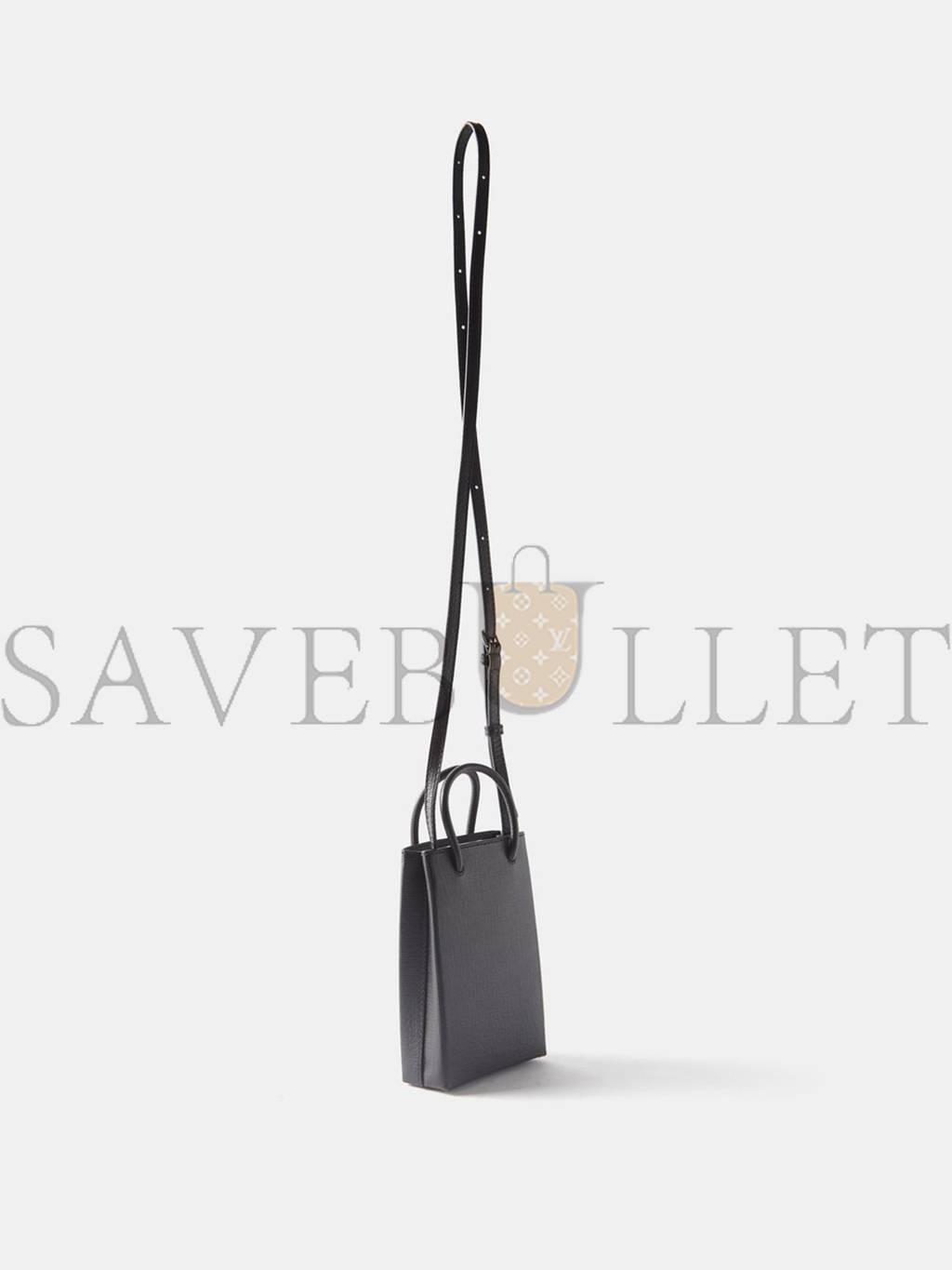 Ba*len*cia*ga black shopping mini leather cross-body bag  matchesfashion us (18*12.4*4.8cm)