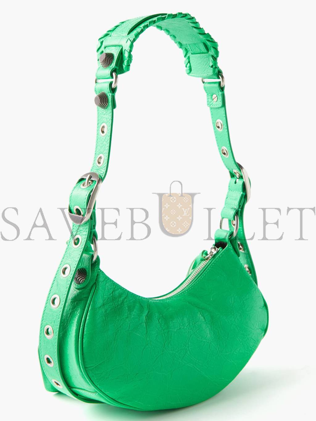 Ba*len*cia*ga green cagole xs studded leather shoulder bag  matchesfashion us (25*17.7*6cm)