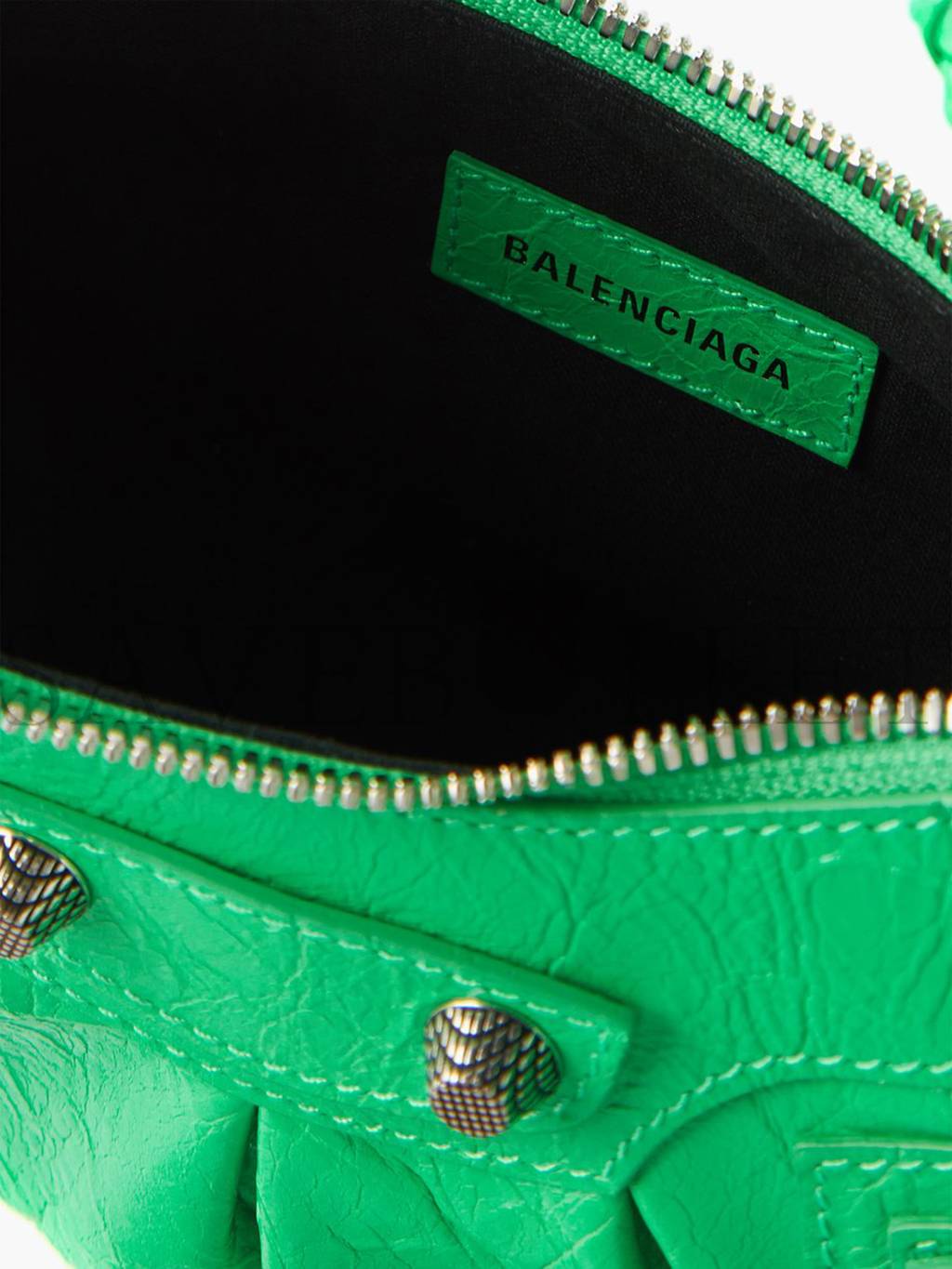 Ba*len*cia*ga green cagole xs studded leather shoulder bag  matchesfashion us (25*17.7*6cm)