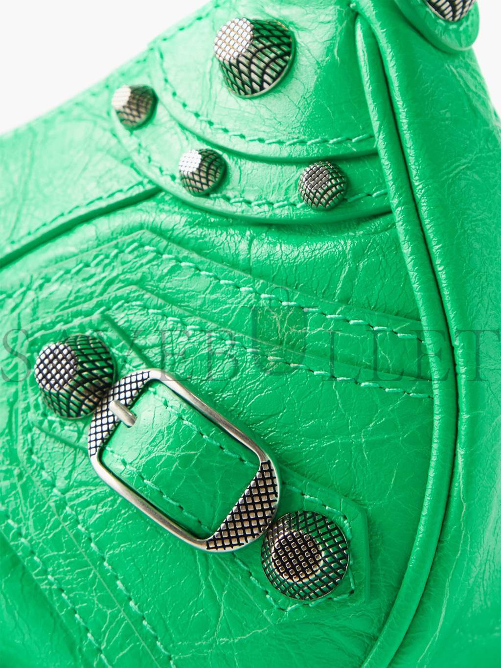 Ba*len*cia*ga green cagole xs studded leather shoulder bag  matchesfashion us (25*17.7*6cm)