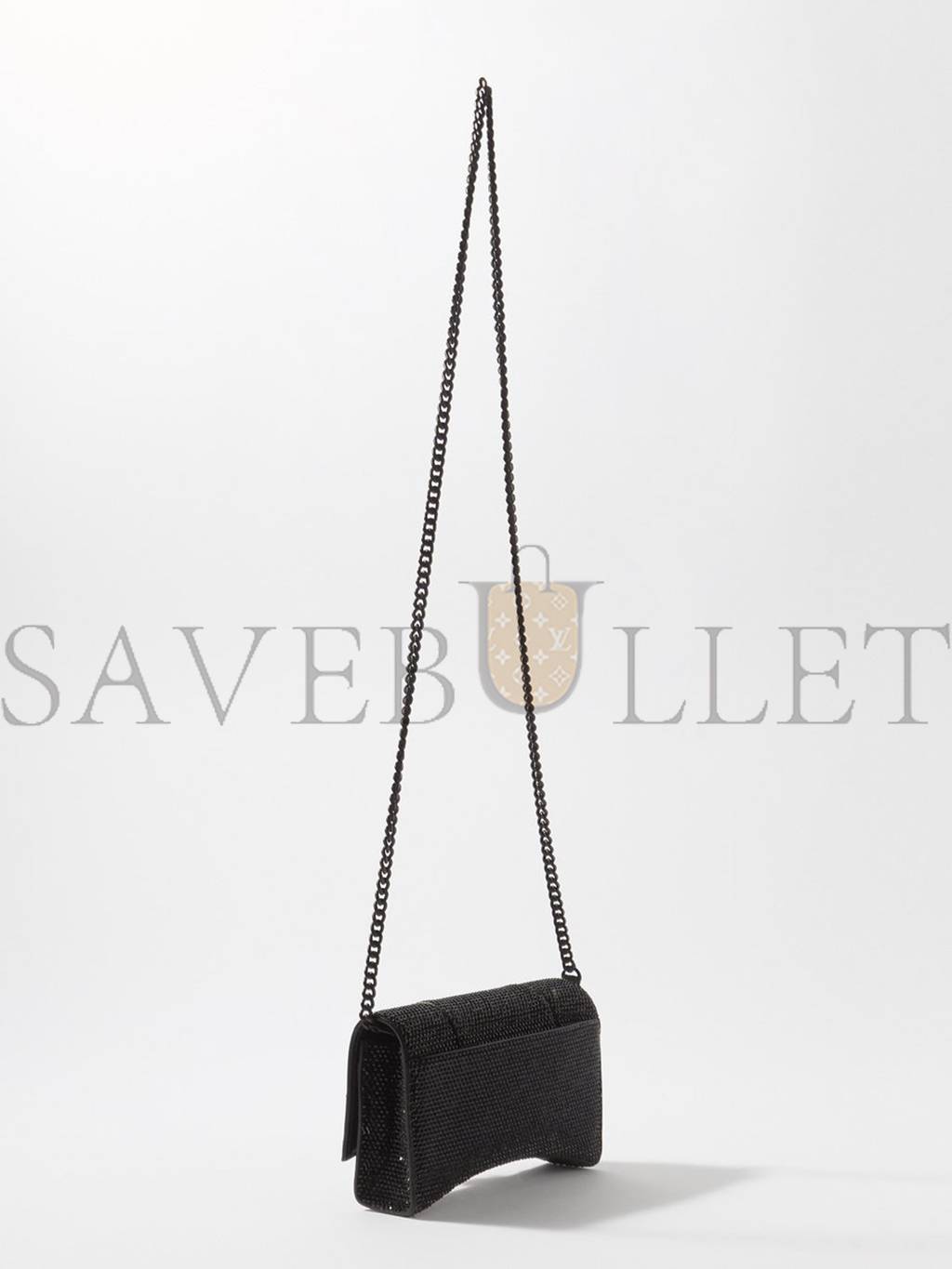 Ba*len*cia*ga black hourglass crystal-embellished cross-body bag matchesfashion us (20*11.3*6cm)