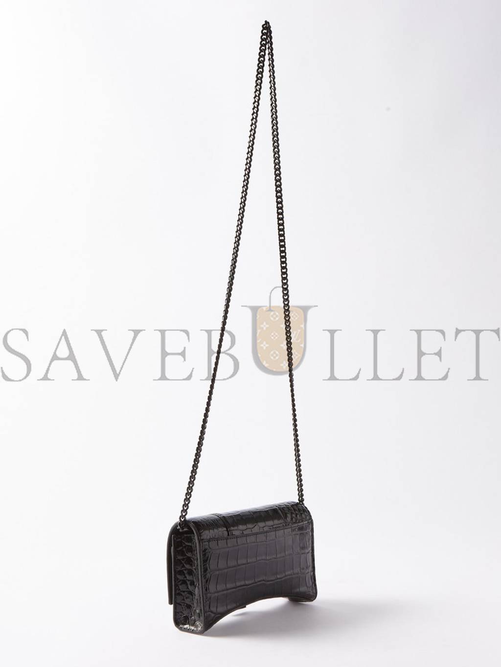 Ba*len*cia*ga black hourglass croc-effect leather cross-body bag  matchesfashion us (20*12.1*10.6cm)