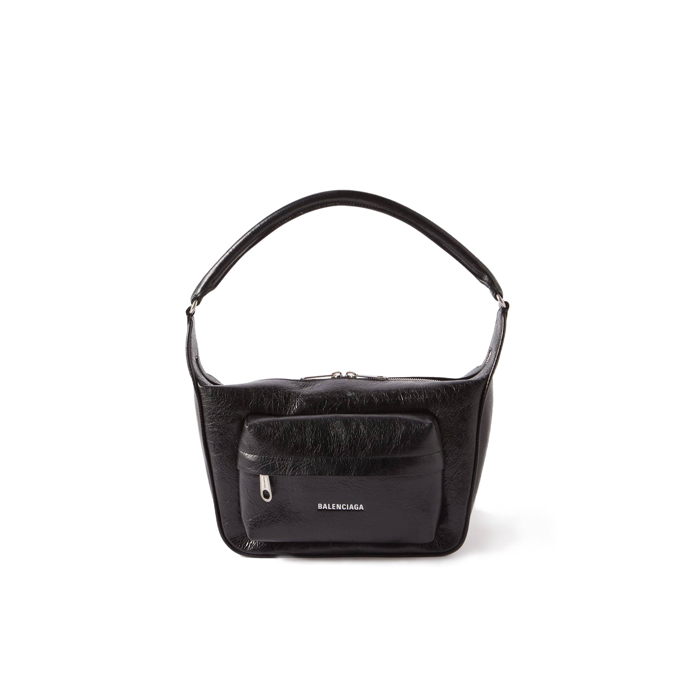 Ba*len*cia*ga black raver medium creased-leather shoulder bag matchesfashion us (30*18*7.5cm)