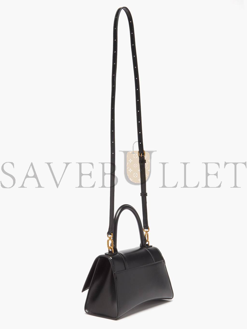 Ba*len*cia*ga black hourglass small leather bag  matchesfashion us (22.6*14.9*10.1cm)