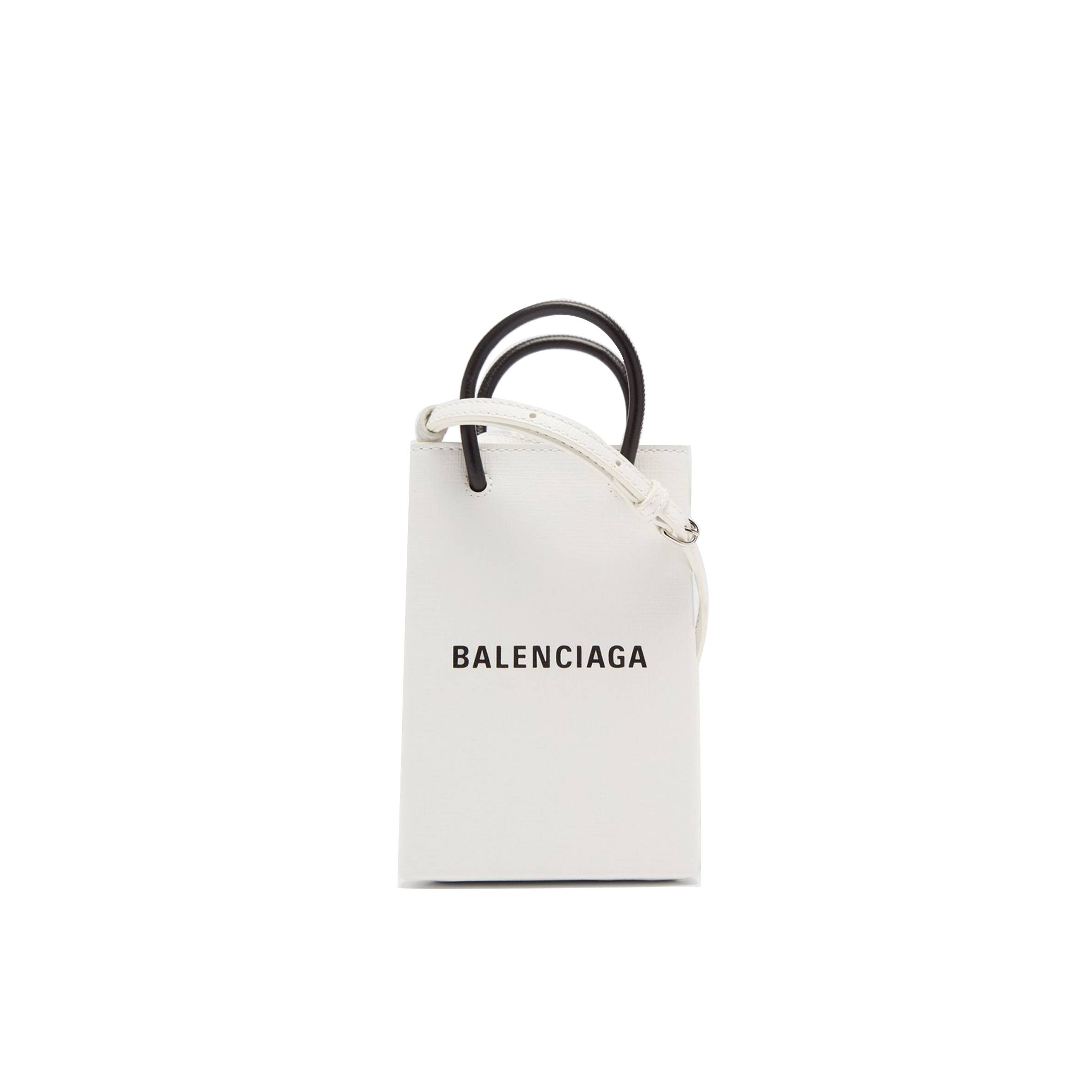 Ba*len*cia*ga white shopping mini leather cross-body bag  matchesfashion us (18*12.4*4.8cm)
