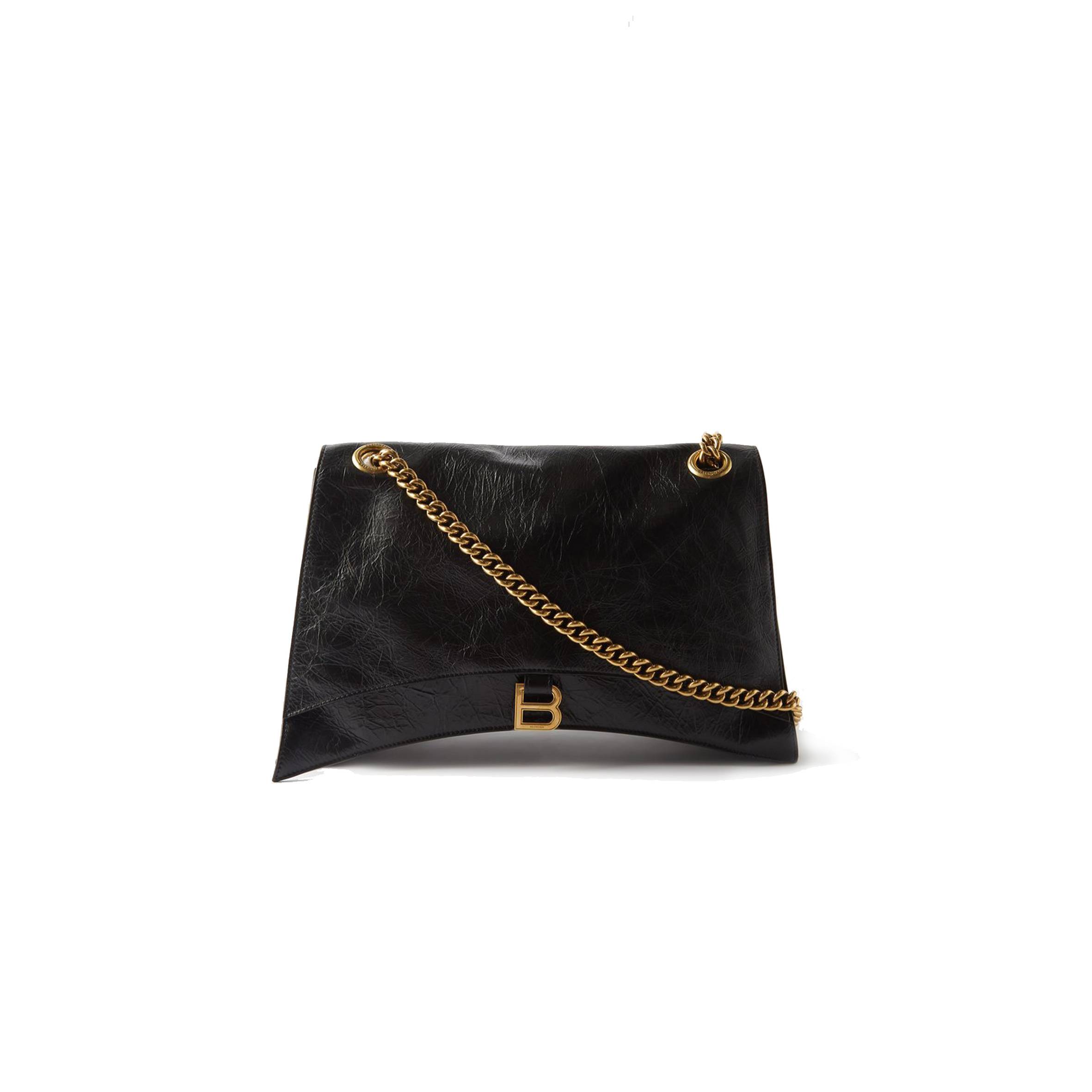 Ba*len*cia*ga black crush large crackled-leather shoulder bag matchesfashion us (39.3*24.8*12.7cm)