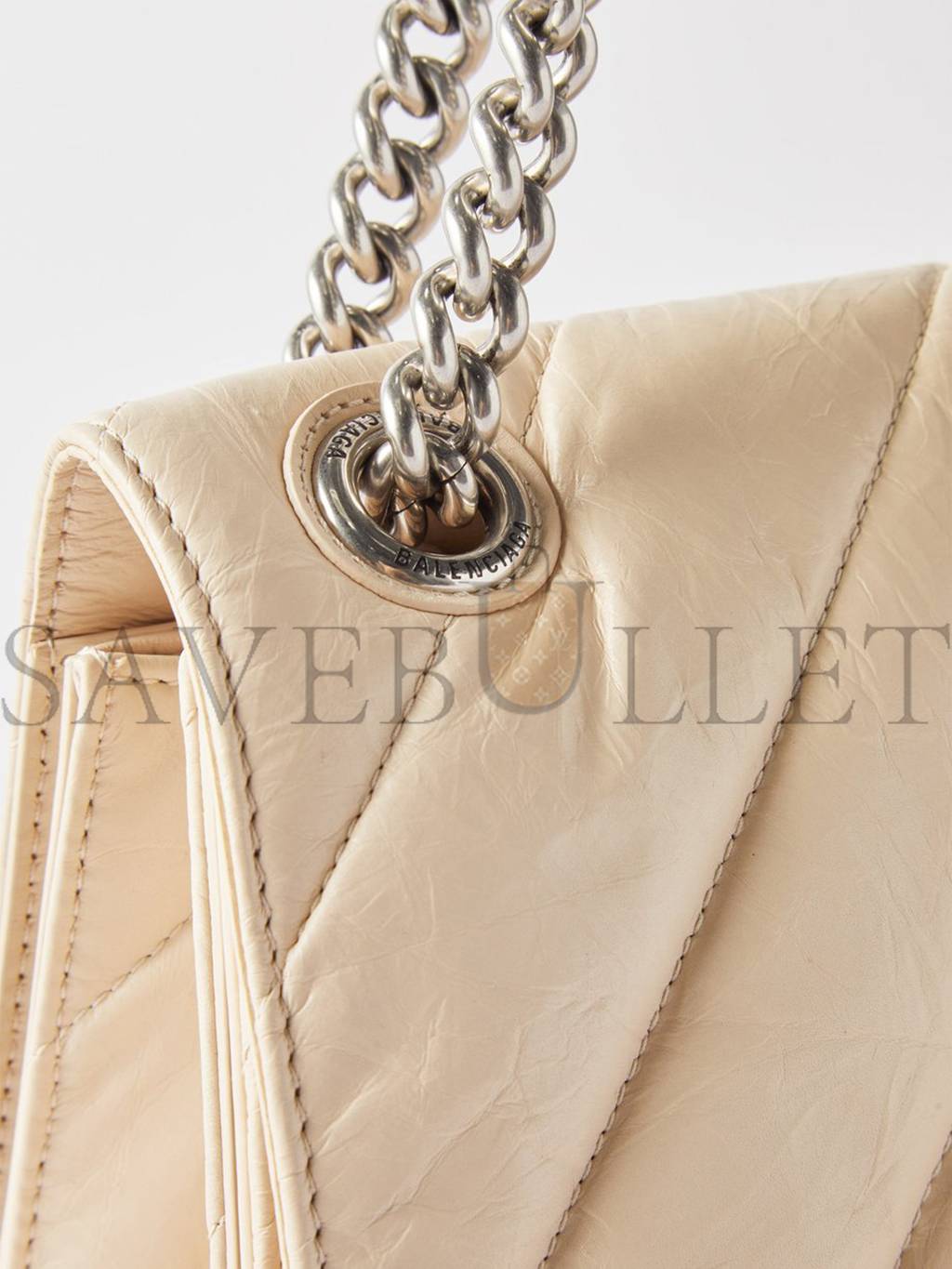 Ba*len*cia*ga neutral crush m quilted crinkled-leather shoulder bag  matchesfashion us (25.5*15*6.4cm)