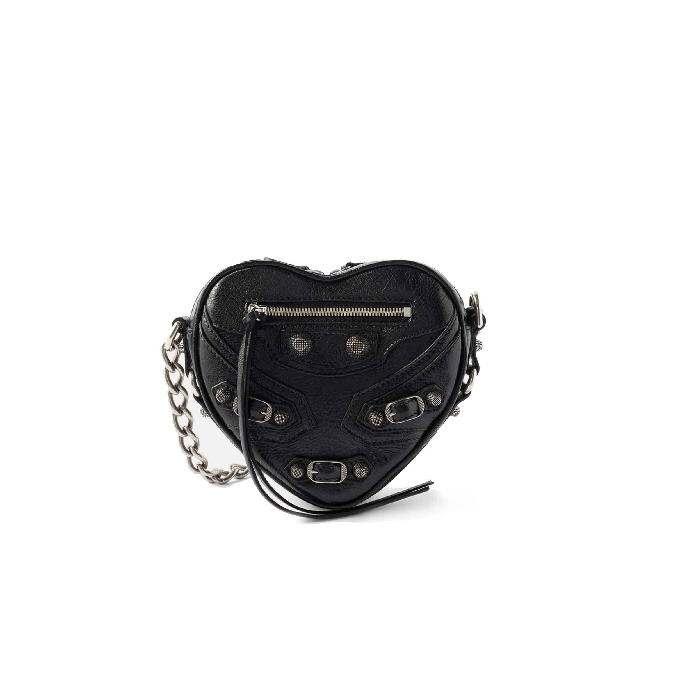 Ba*len*cia*ga black le cagole mini leather cross-body bag  matchesfashion us (15.2*13.9*5cm)