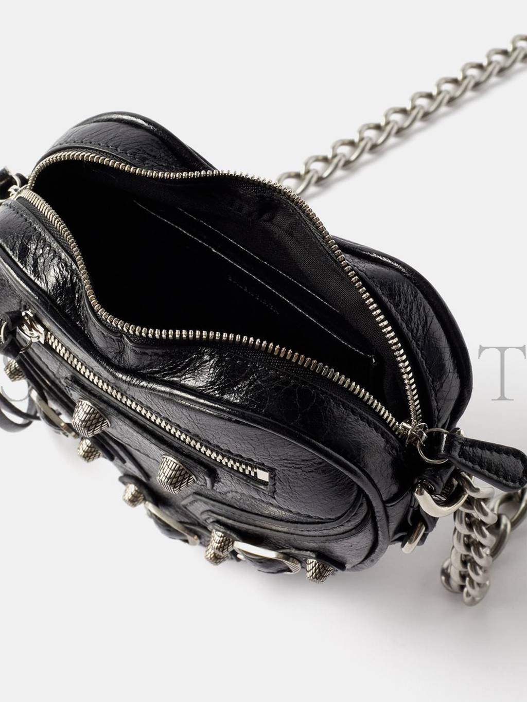 Ba*len*cia*ga black le cagole mini leather cross-body bag  matchesfashion us (15.2*13.9*5cm)
