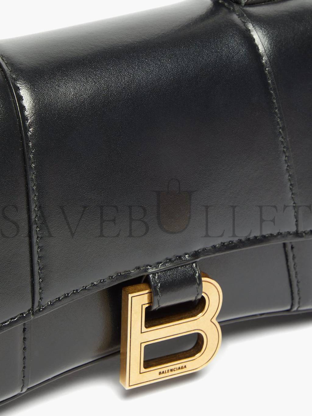 Ba*len*cia*ga black hourglass xs leather bag  matchesfashion us (19*12*6.6cm)