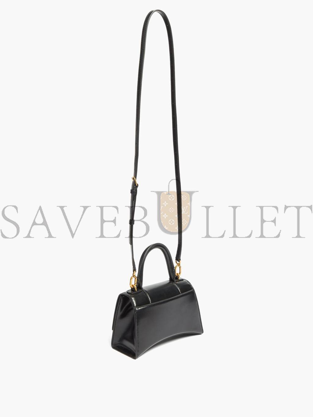 Ba*len*cia*ga black hourglass xs leather bag  matchesfashion us (19*12*6.6cm)
