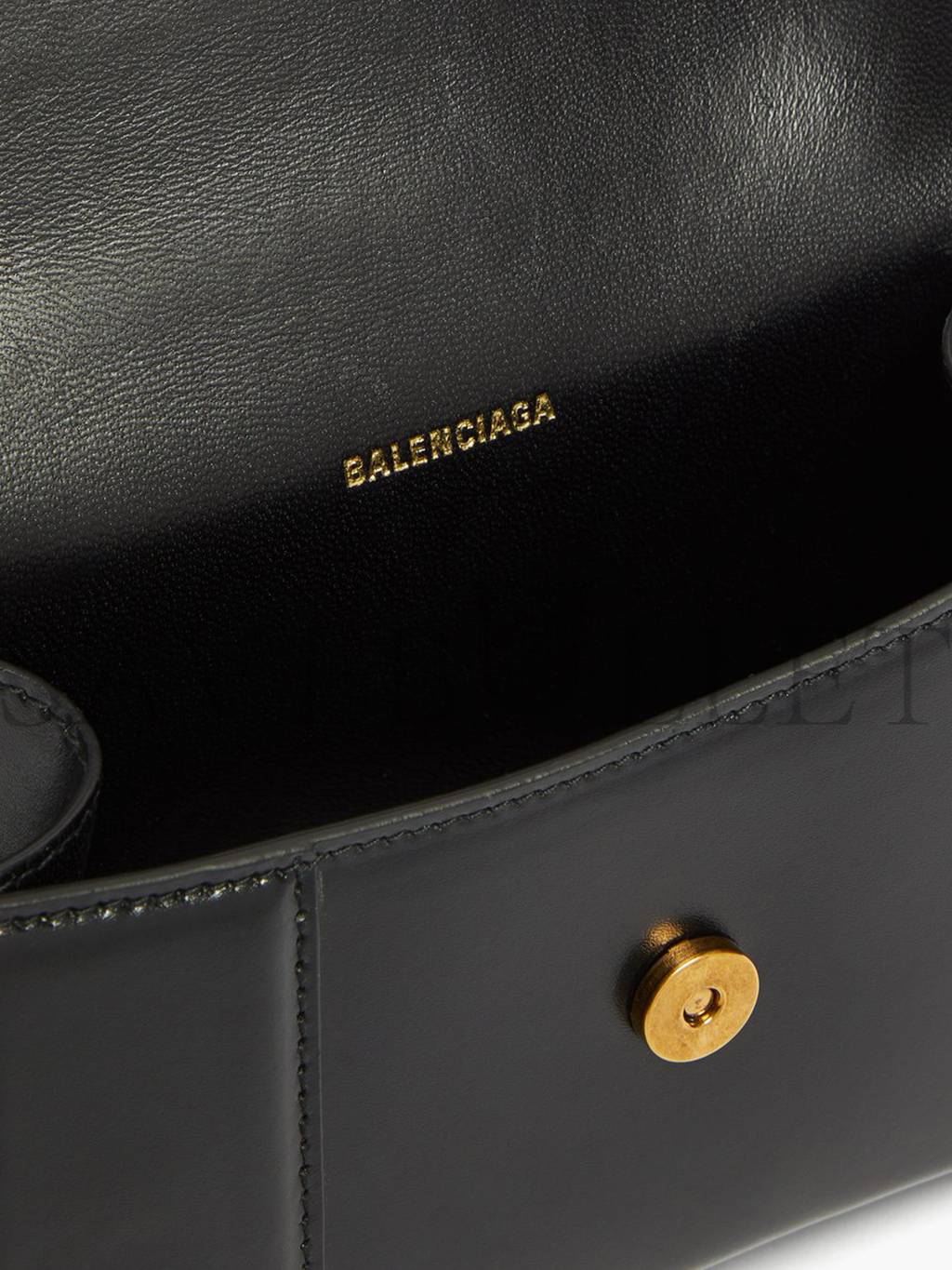 Ba*len*cia*ga black hourglass xs leather bag  matchesfashion us (19*12*6.6cm)