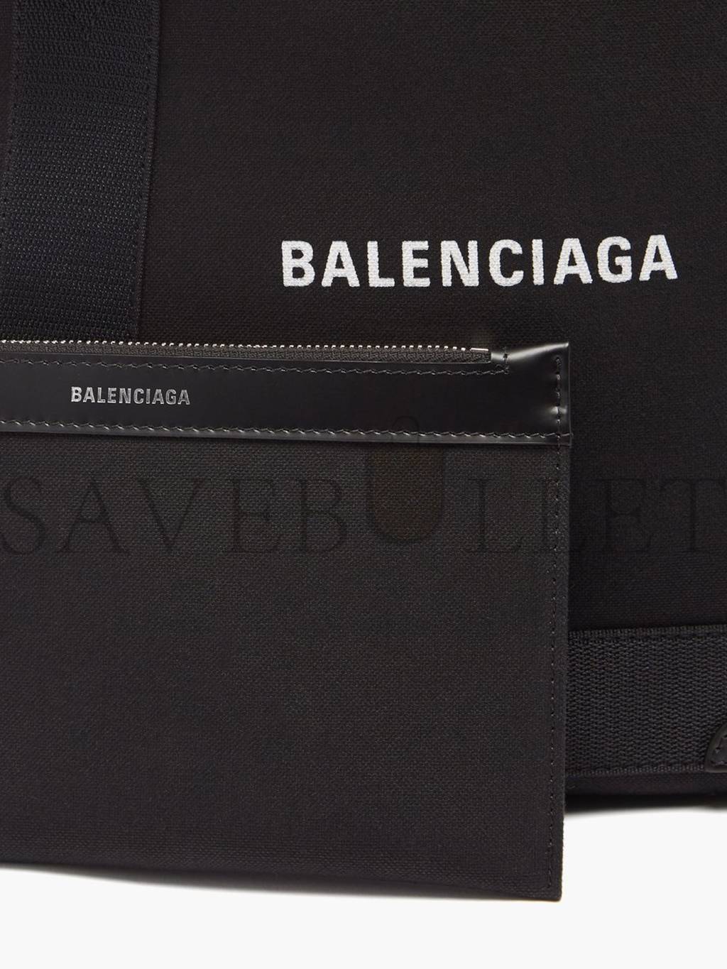 Ba*len*cia*ga black cabas s logo-print leather-trim canvas tote bag  matchesfashion us (35*25*19cm)