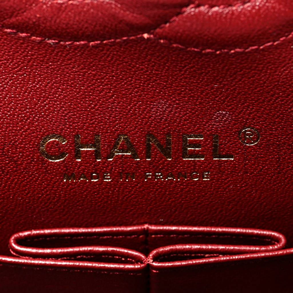 Ch*el caviar quilted medium double flap dark red gold hardware (25*15*6cm)