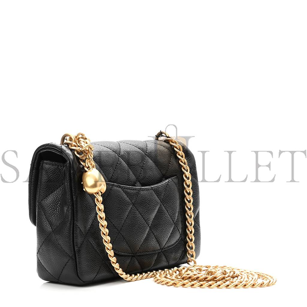 Ch*el caviar quilted sweetheart mini rectangular flap black  gold hardware (18*12*6cm)