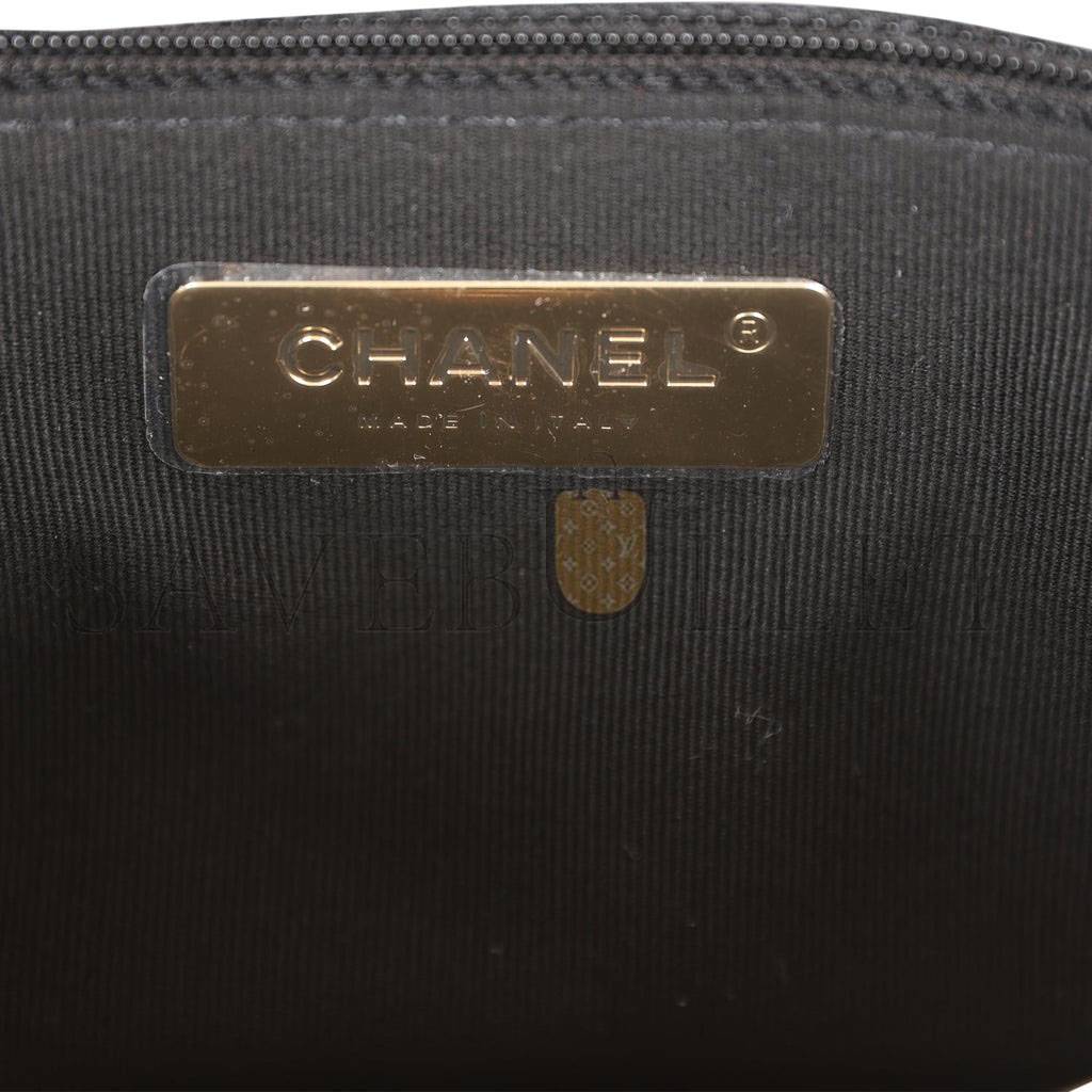Ch*el medium 19 flap bag white calfskin mixed hardware (25*16*9cm)