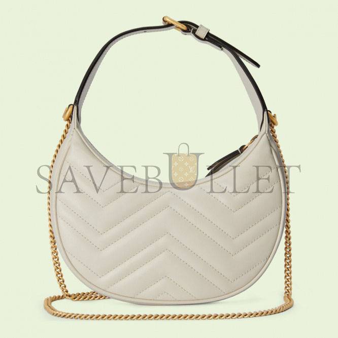 G*u*i gg marmont half-moon-shaped mini bag 699514 (21*11*5cm)
