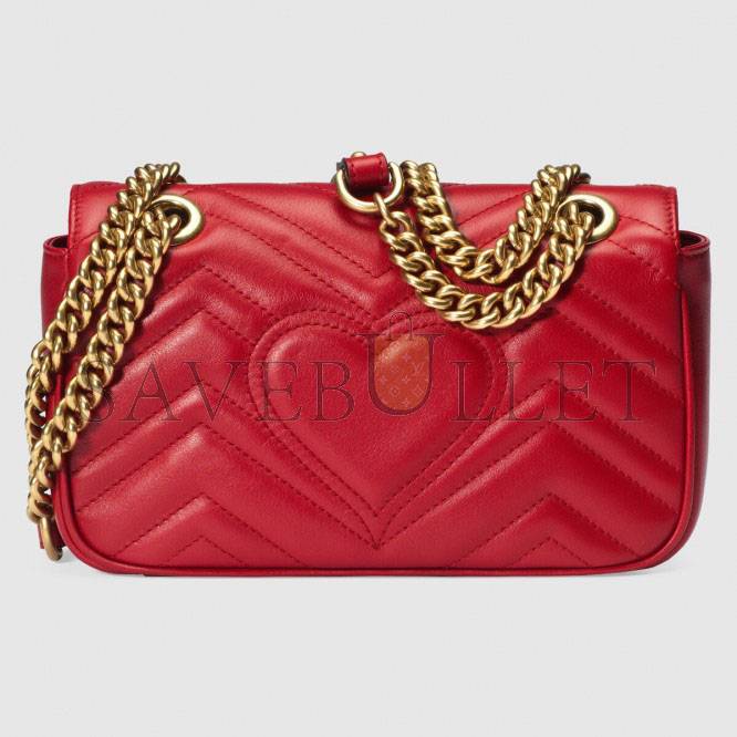 G*u*i gg marmont matelassÉ mini bag 446744 (23*14*6cm)