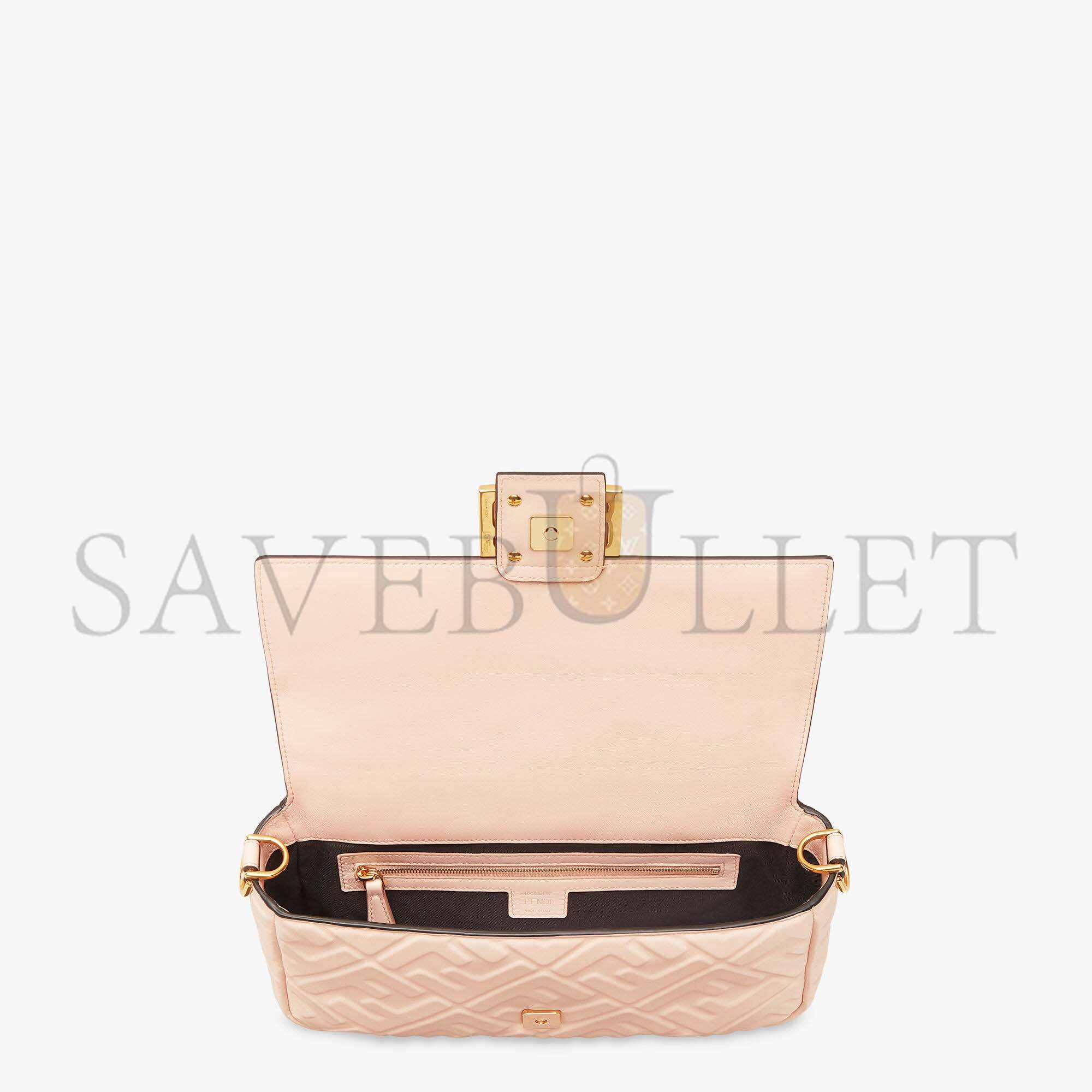 F**di baguette - pale pink nappa leather bag 8br600a72vf171m (27*15*6cm)