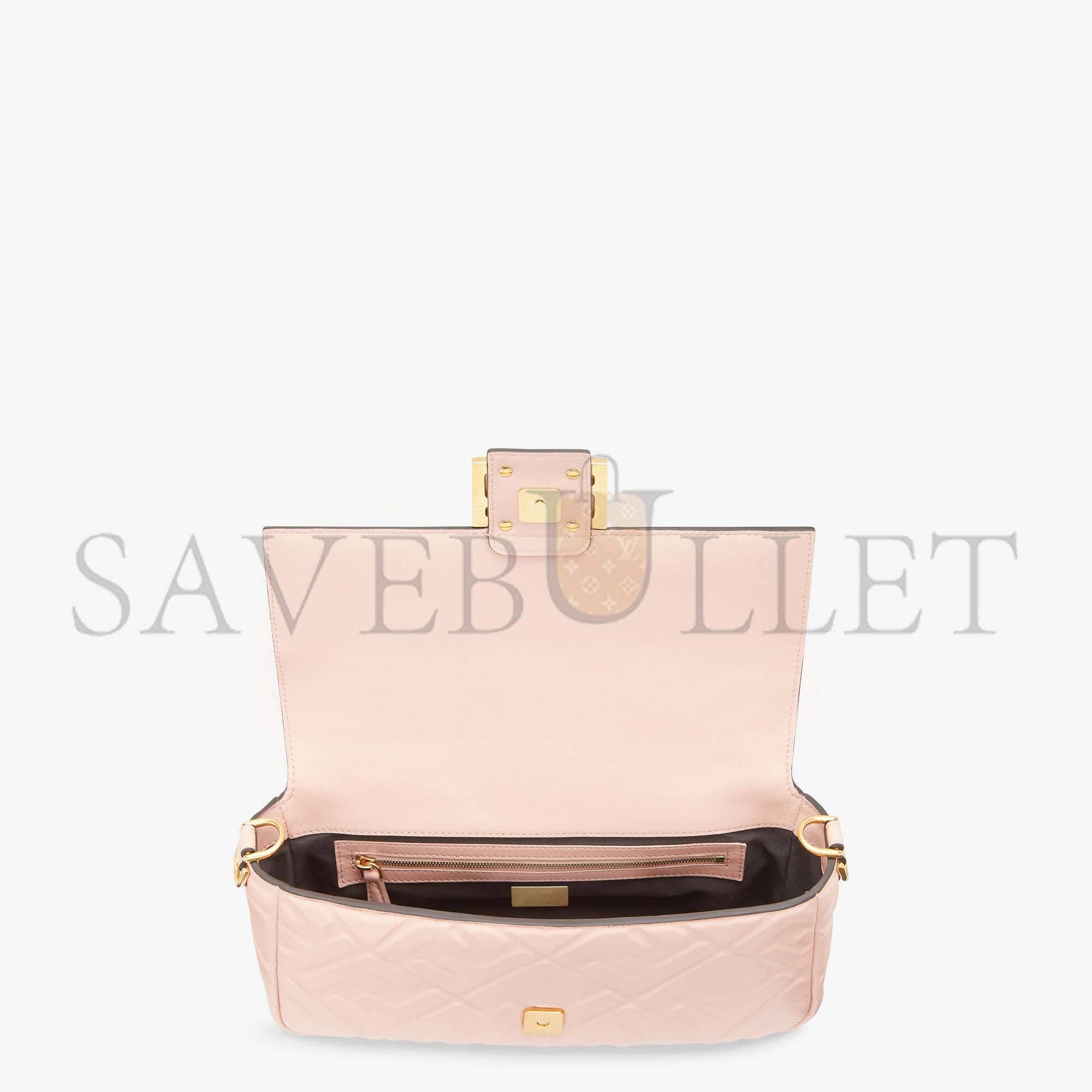 F**di baguette - pink nappa leather bag 8br600a72vf1jcj (27*15*6cm)
