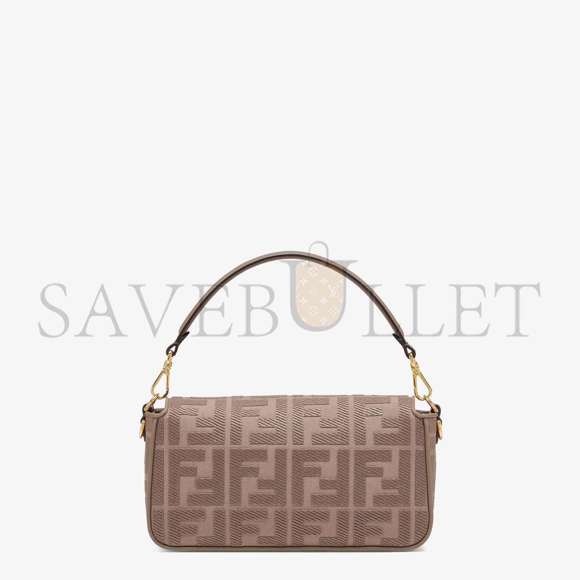 F**di baguette - gray ff canvas bag 8br600ac9of1f7m (27*15*6cm)