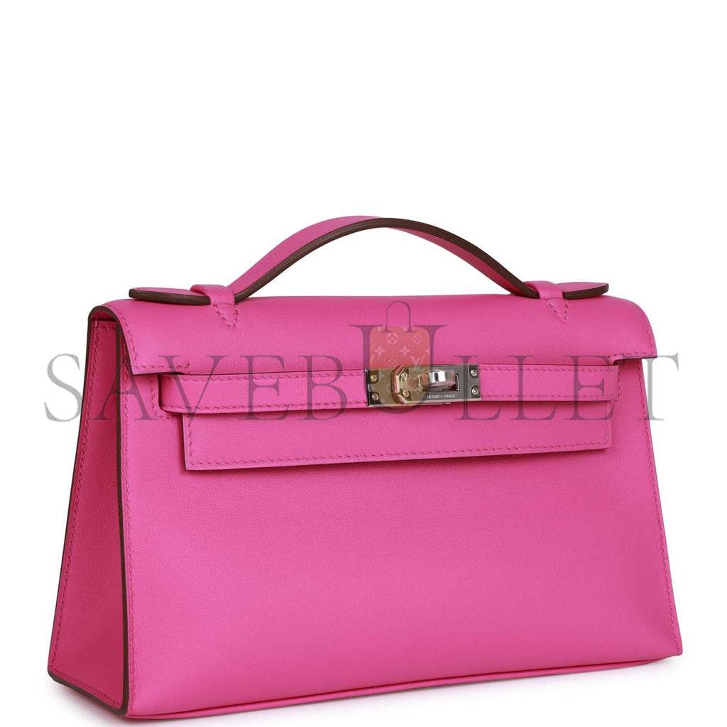 H**mes mini kelly pochette magnolia swift palladium hardware  (22*14*7cm)