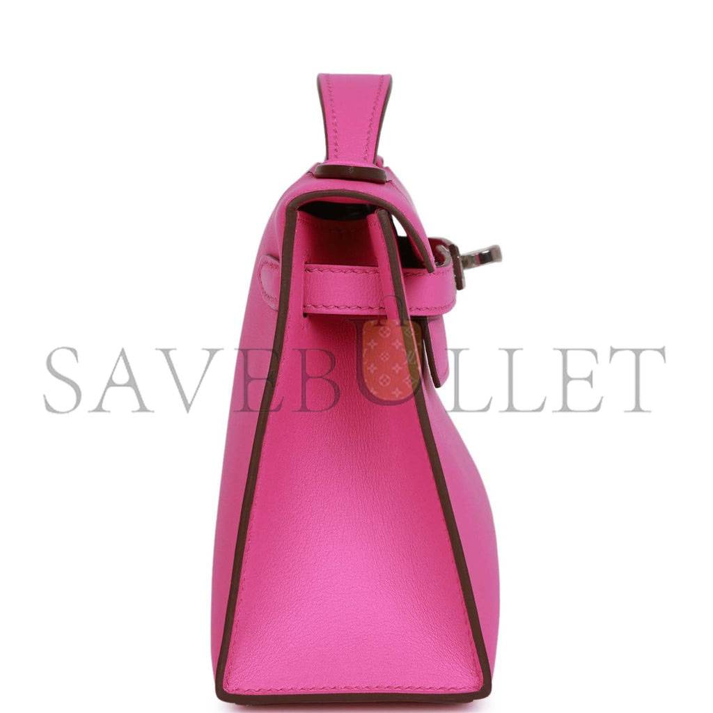H**mes mini kelly pochette magnolia swift palladium hardware  (22*14*7cm)