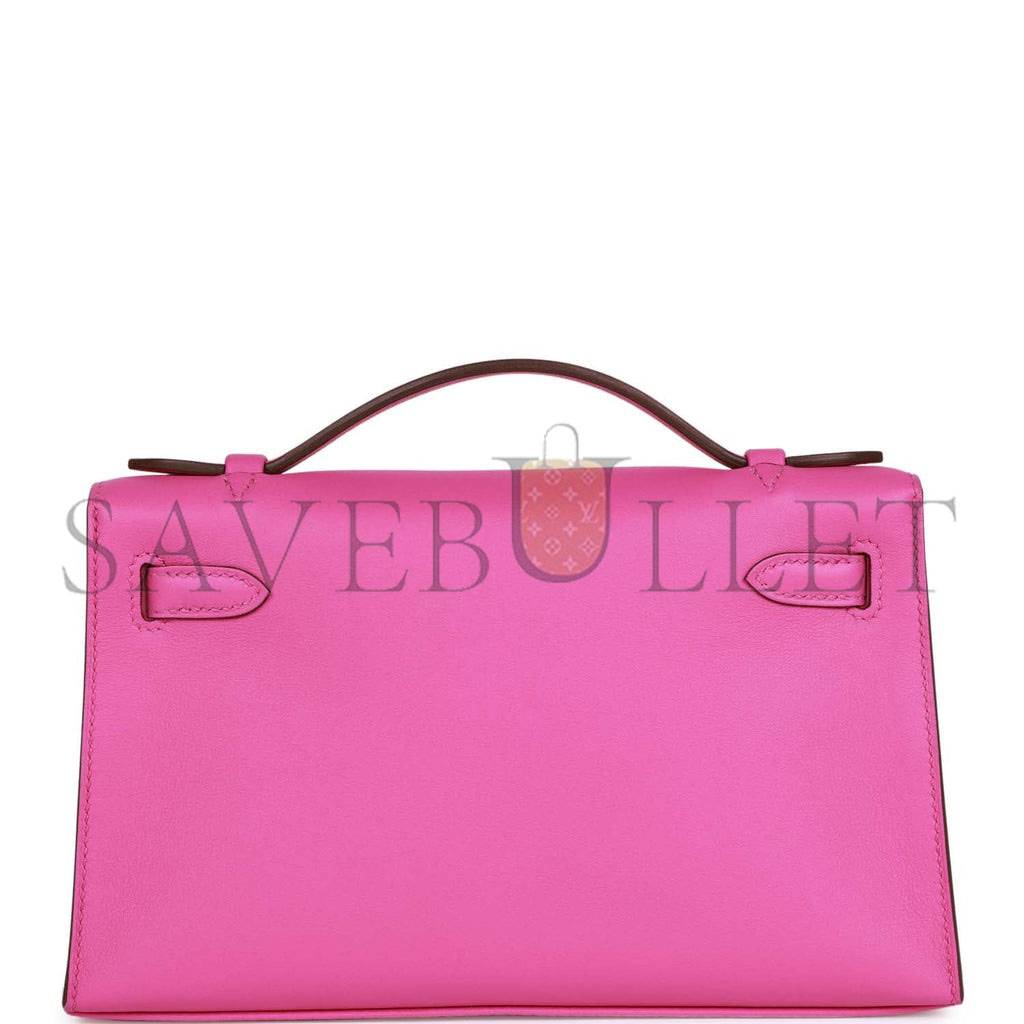 H**mes mini kelly pochette magnolia swift palladium hardware  (22*14*7cm)
