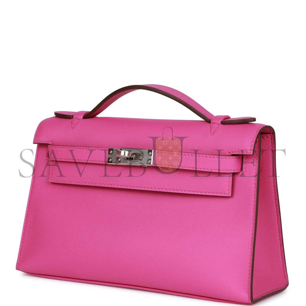 H**mes mini kelly pochette magnolia swift palladium hardware  (22*14*7cm)