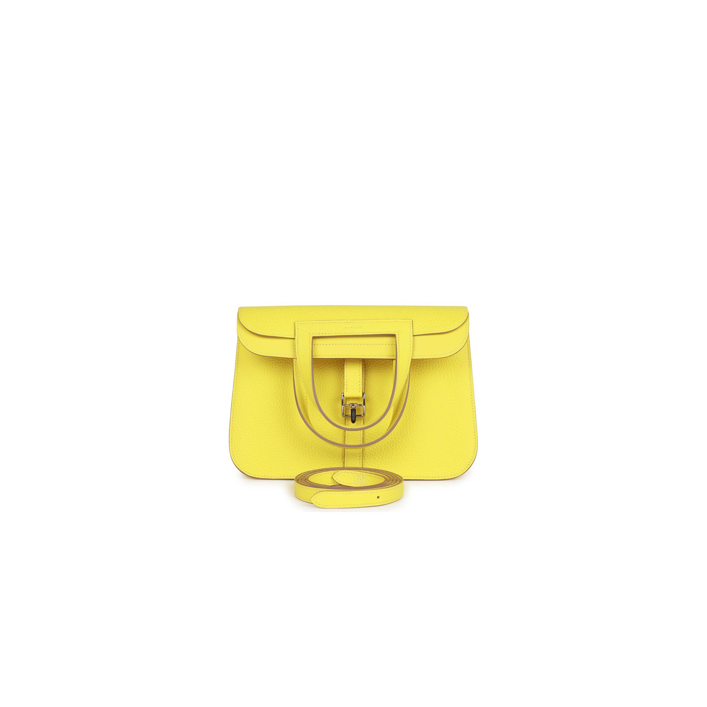 H**mes halzan 25 lime clemence palladium hardware (25cm)