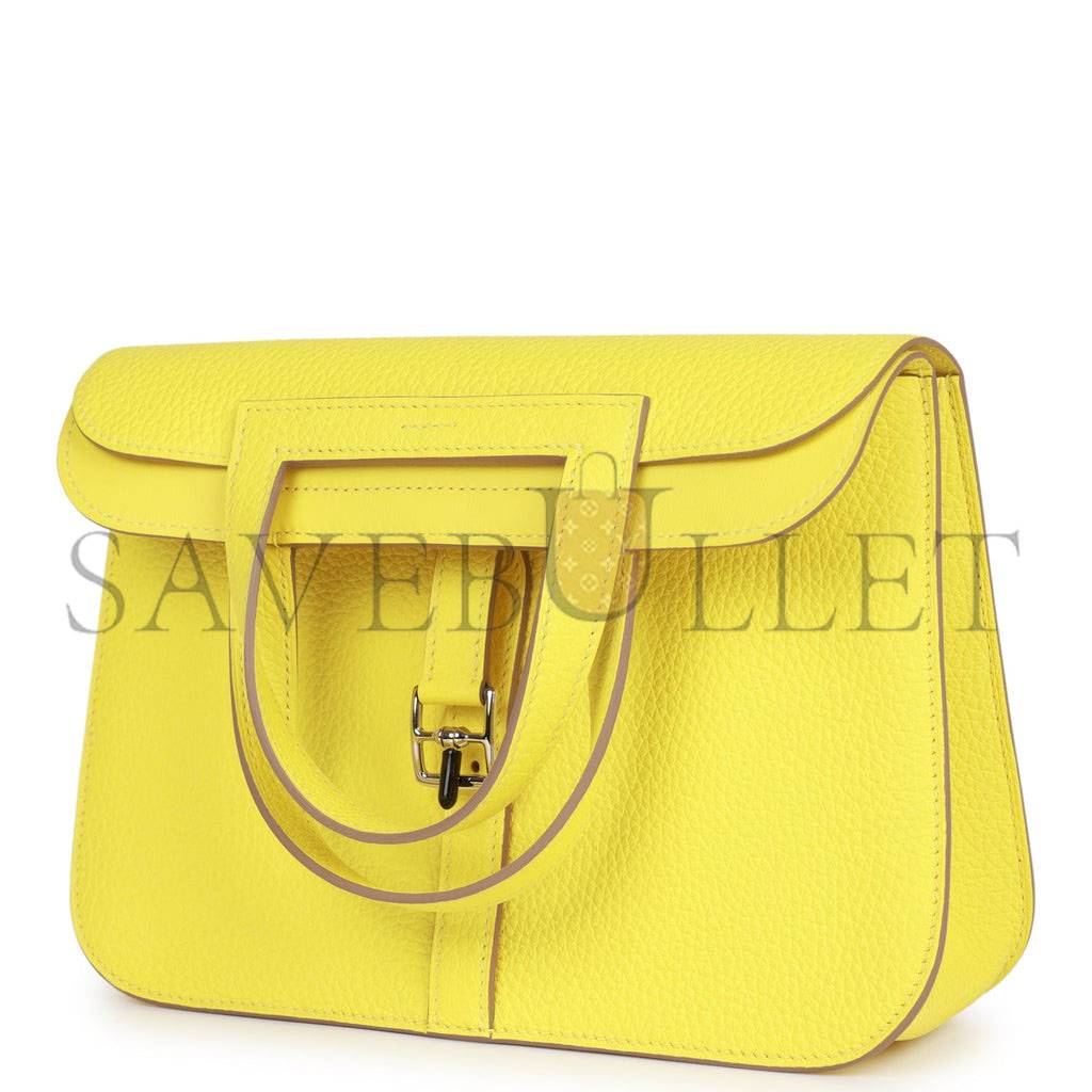 H**mes halzan 25 lime clemence palladium hardware (25cm)
