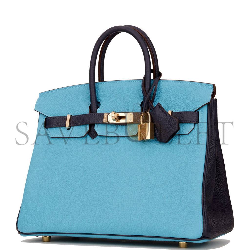 H**mes special order (hss) birkin 25 bleu du nord and bleu nuit togo permabrass hardware handmade (25cm)
