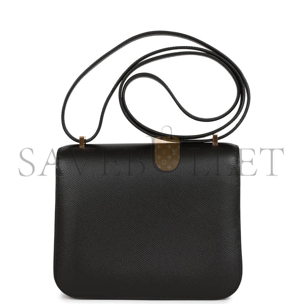 H**mes constance 18 black epsom gold hardware (18cm)