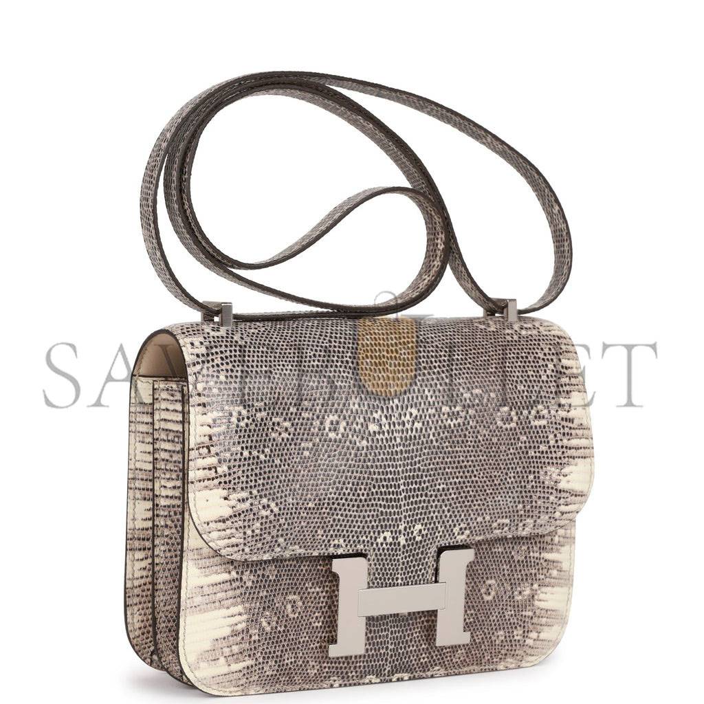 H**mes mini constance 18 ombre lizard varanus palladium hardware (18*16*5cm)
