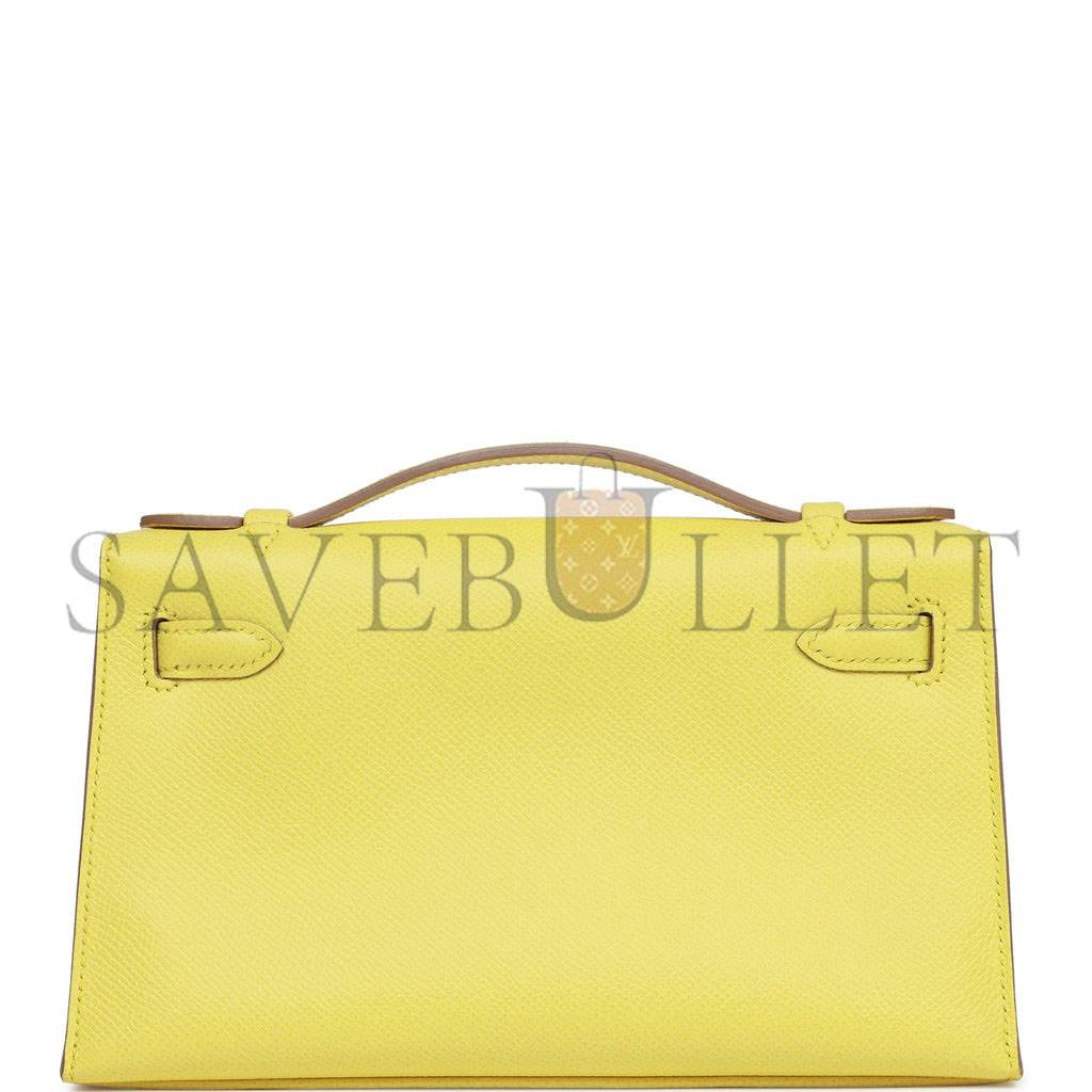 H**mes kelly pochette soufre epsom gold hardware  (22*12*13cm)