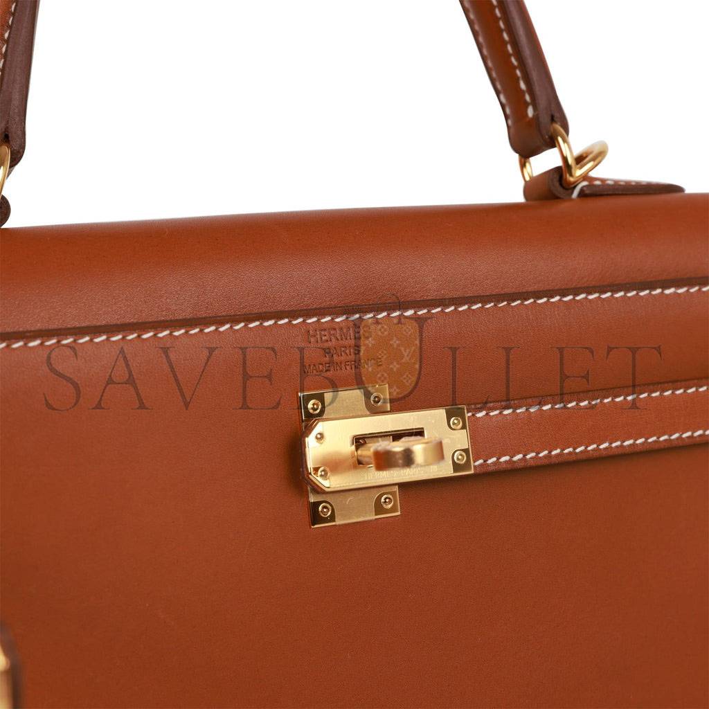 H**mes kelly sellier 25 fauve barenia gold hardware  (25*17*7cm)