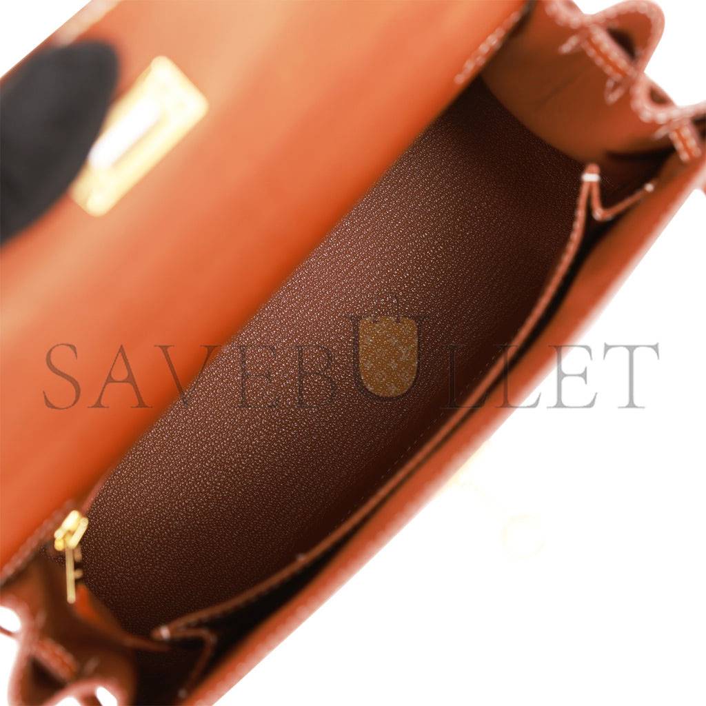 H**mes kelly sellier 25 fauve barenia gold hardware  (25*17*7cm)