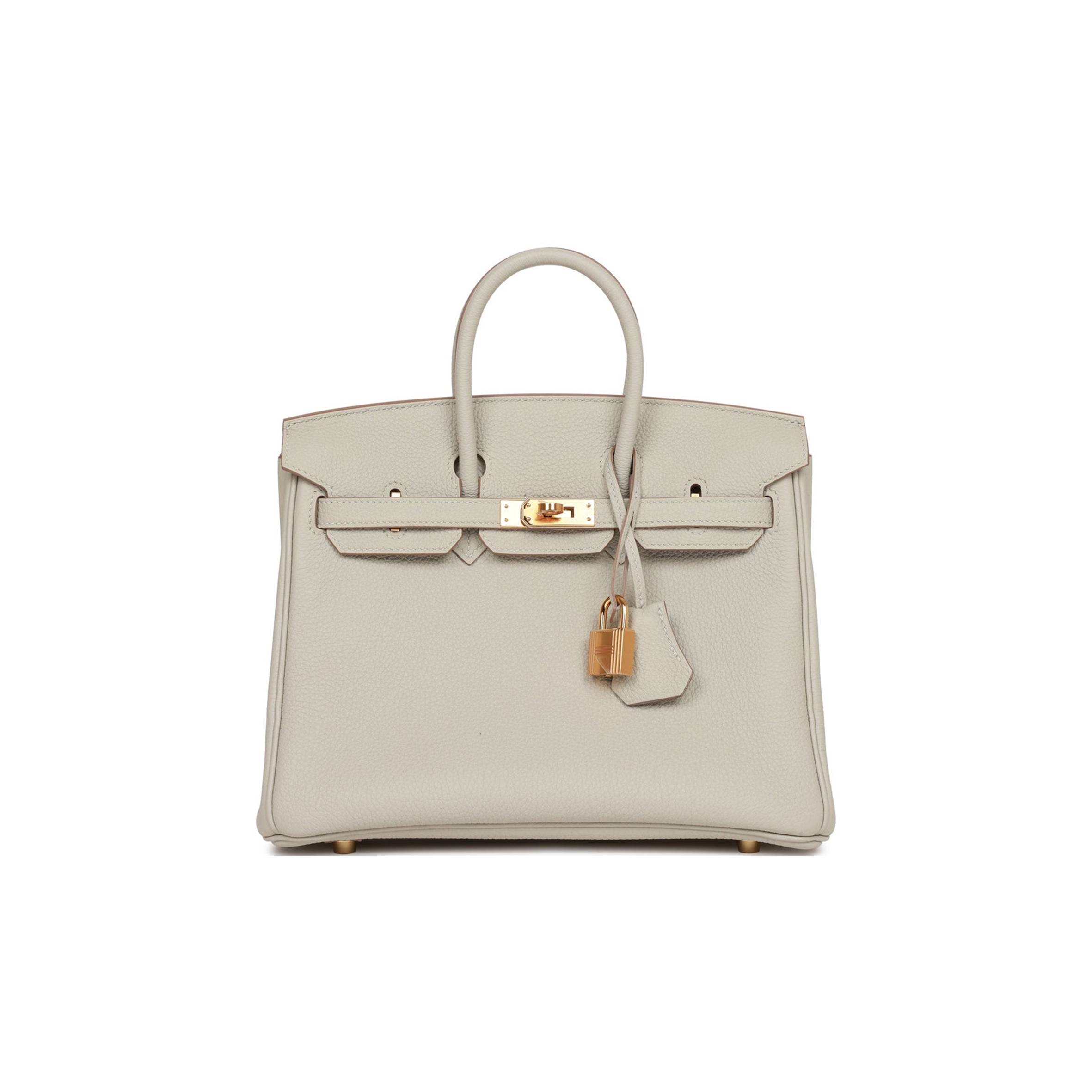 H**mes birkin 25 gris perle togo gold hardware handmade (25*19*12cm)