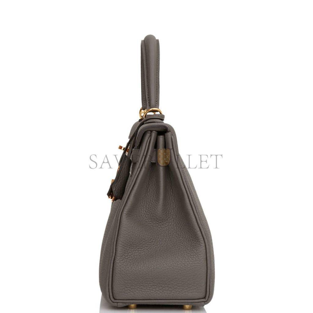 H**mes kelly retourne 25 etain togo gold hardware handmade (25*17*7cm)