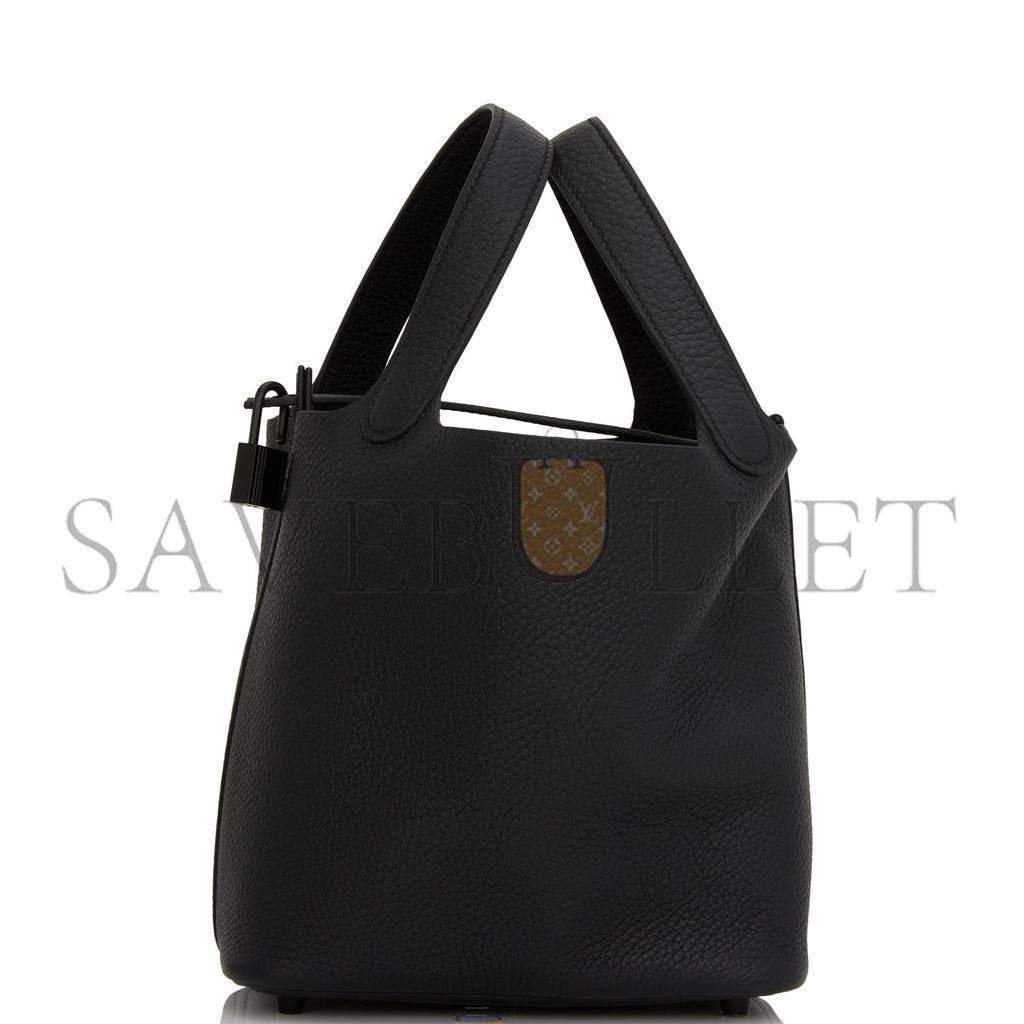 H**mes monochrome picotin 18 black clemence black hardware (18*12*19cm)